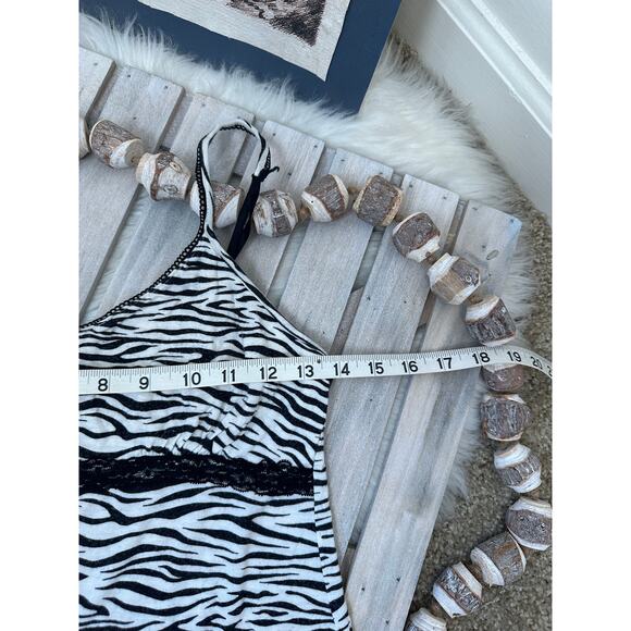 Vintage Y2K Tart Intimates Stripe Button Henley Tank Top Shirt - Picture 7 of 7